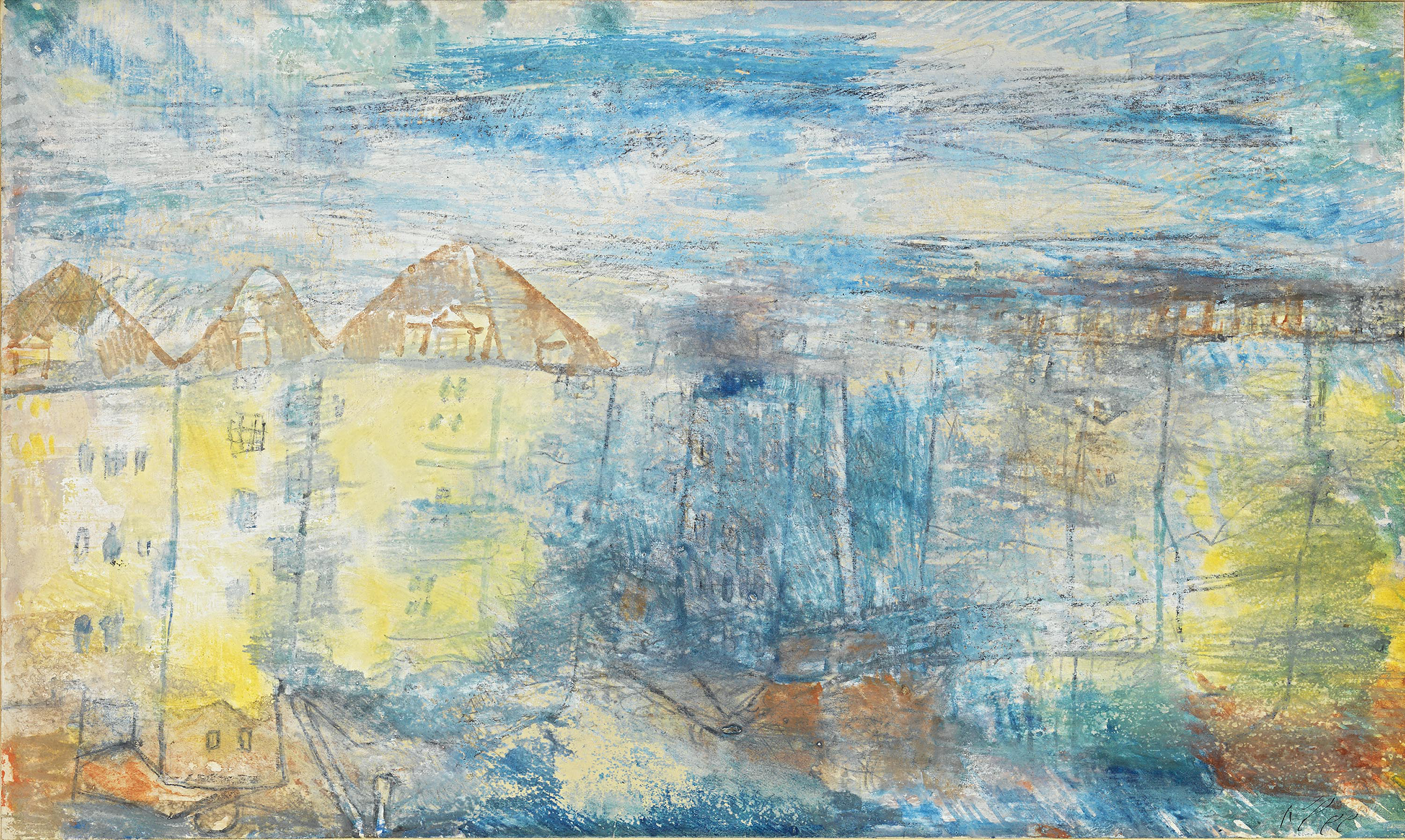 Vista a una plaza - Klee, Paul. Museo Nacional Thyssen-Bornemisza